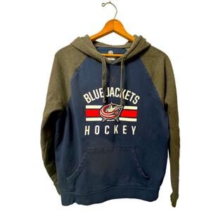 Columbus Blue Jackets Hoodie Sweatshirt CBJ Men’s L Blue and Gray